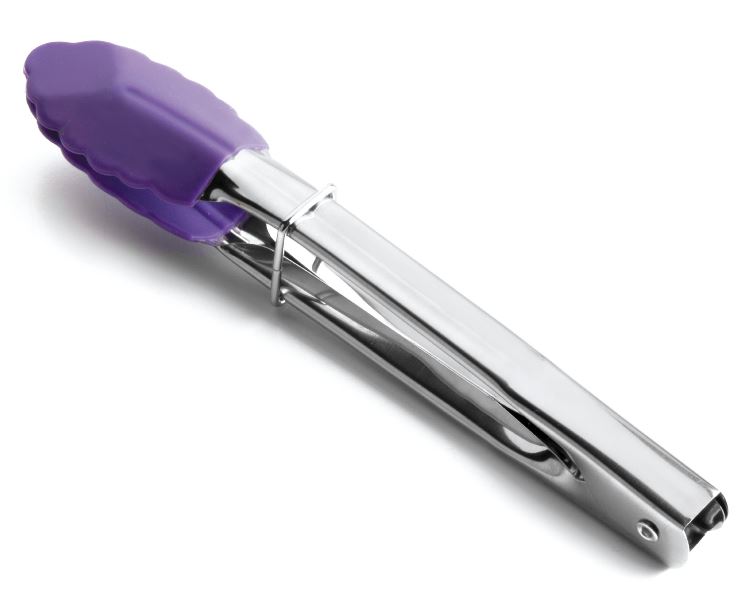 PINÇA 18CM ROXO SILICONE/INOX